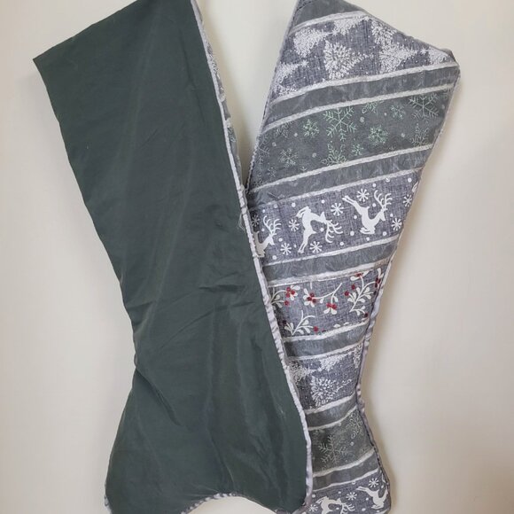 Silver Quilted Metallic Handmade‎ Christmas Stocking, NWT, holiday decoration - Picture 5 of 6